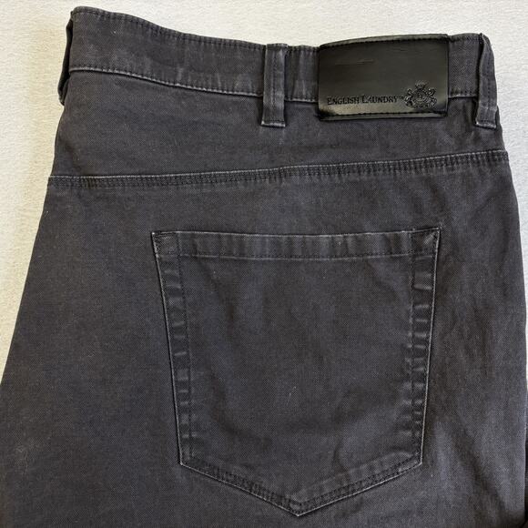English Laundry Jeans Mens 40x34 Dark Gray Straight Leg Denim Dark Wash Preppy - Picture 2 of 11